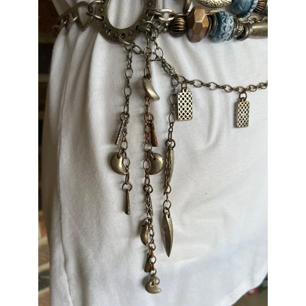 Southwestern Metal And Ceramic Belt -- 48